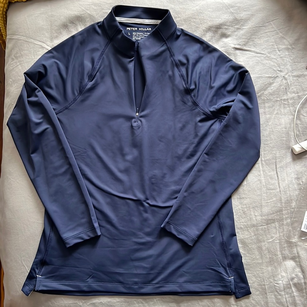 Peter Millar 3/4 zip women’s navy blue